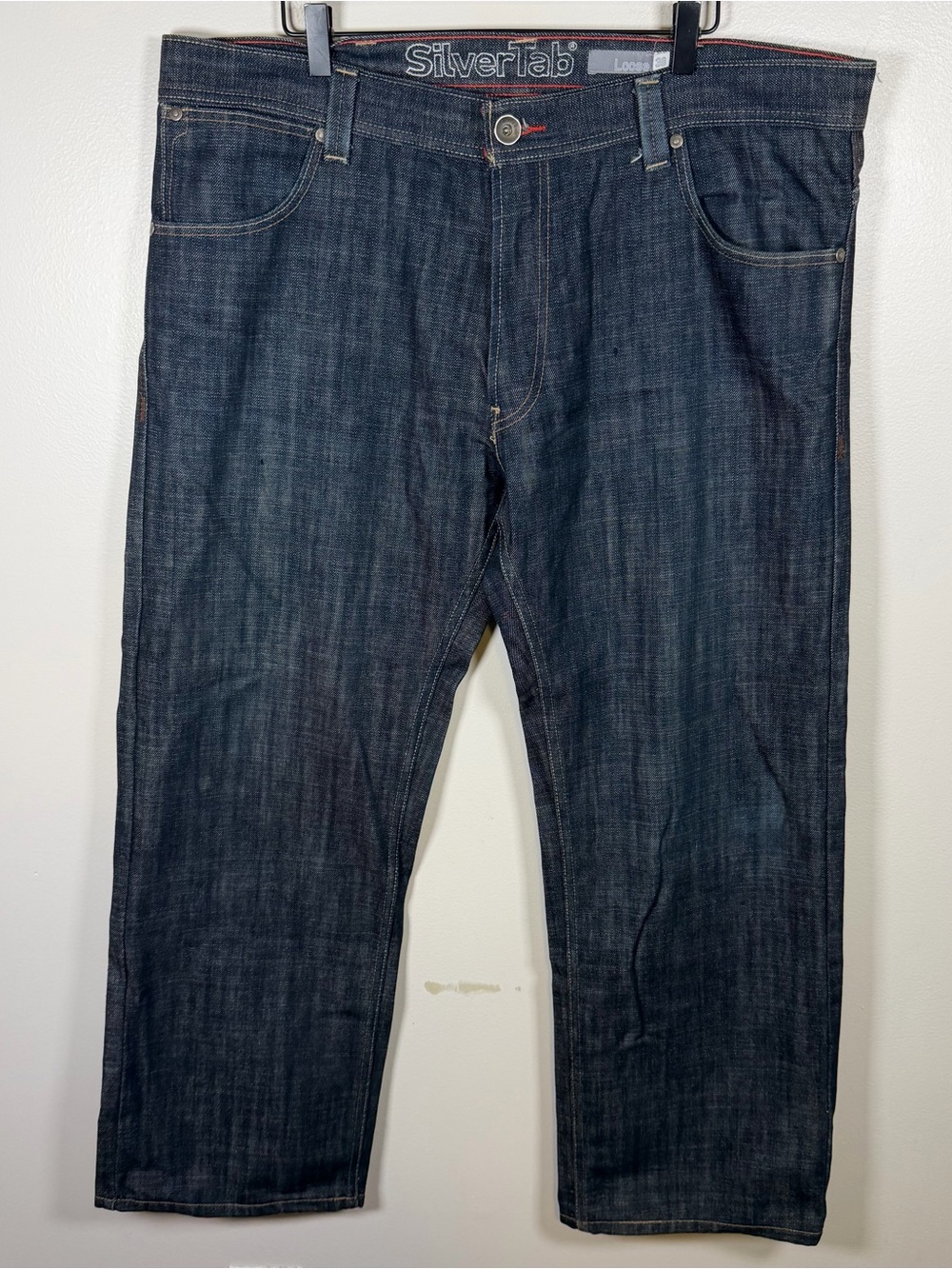 Levi’s SilverTab Loose Jeans Baggy Size 38x30 Wide Leg Skater Dark Wash Y2K - Picture 2 of 8